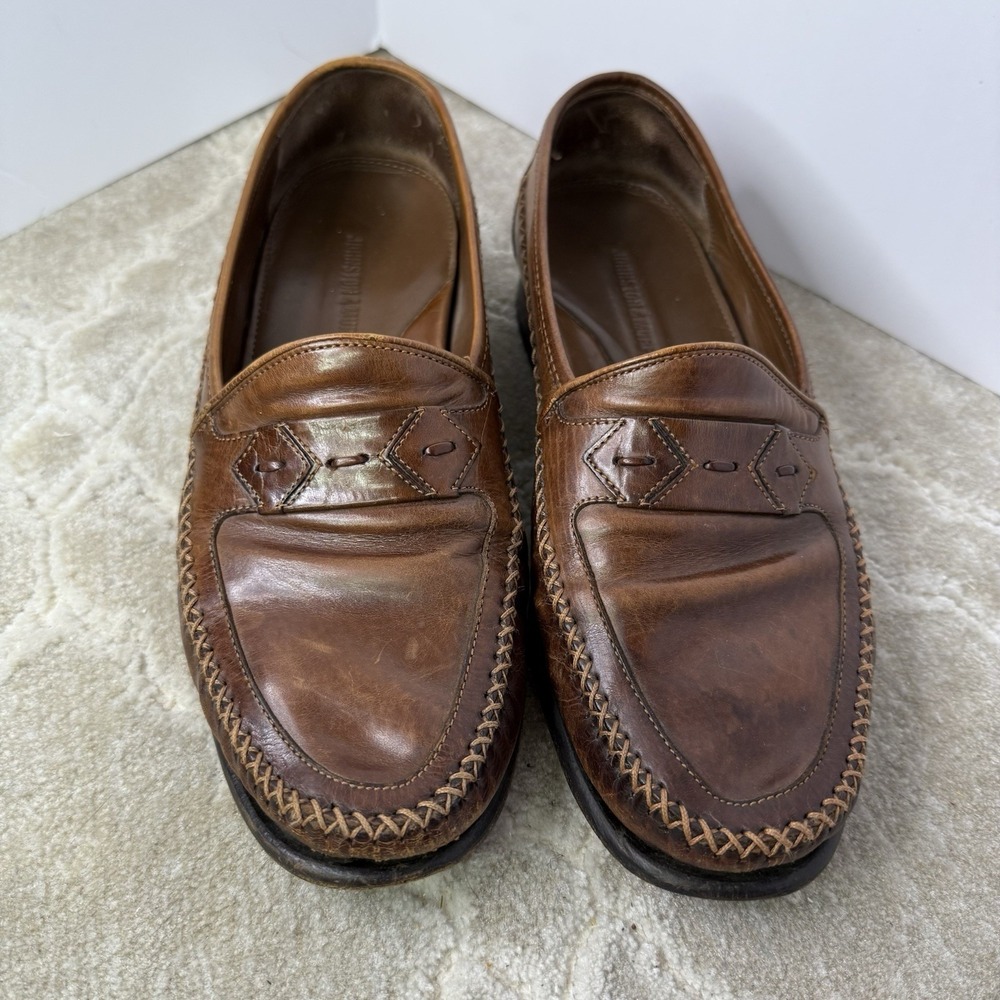 J. Murphy/Johnston Murphy Loafers Brown Leather Dress Work Shoes Mens Size 8M‎